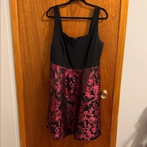 Michel studio Black and Pink brocade Dress